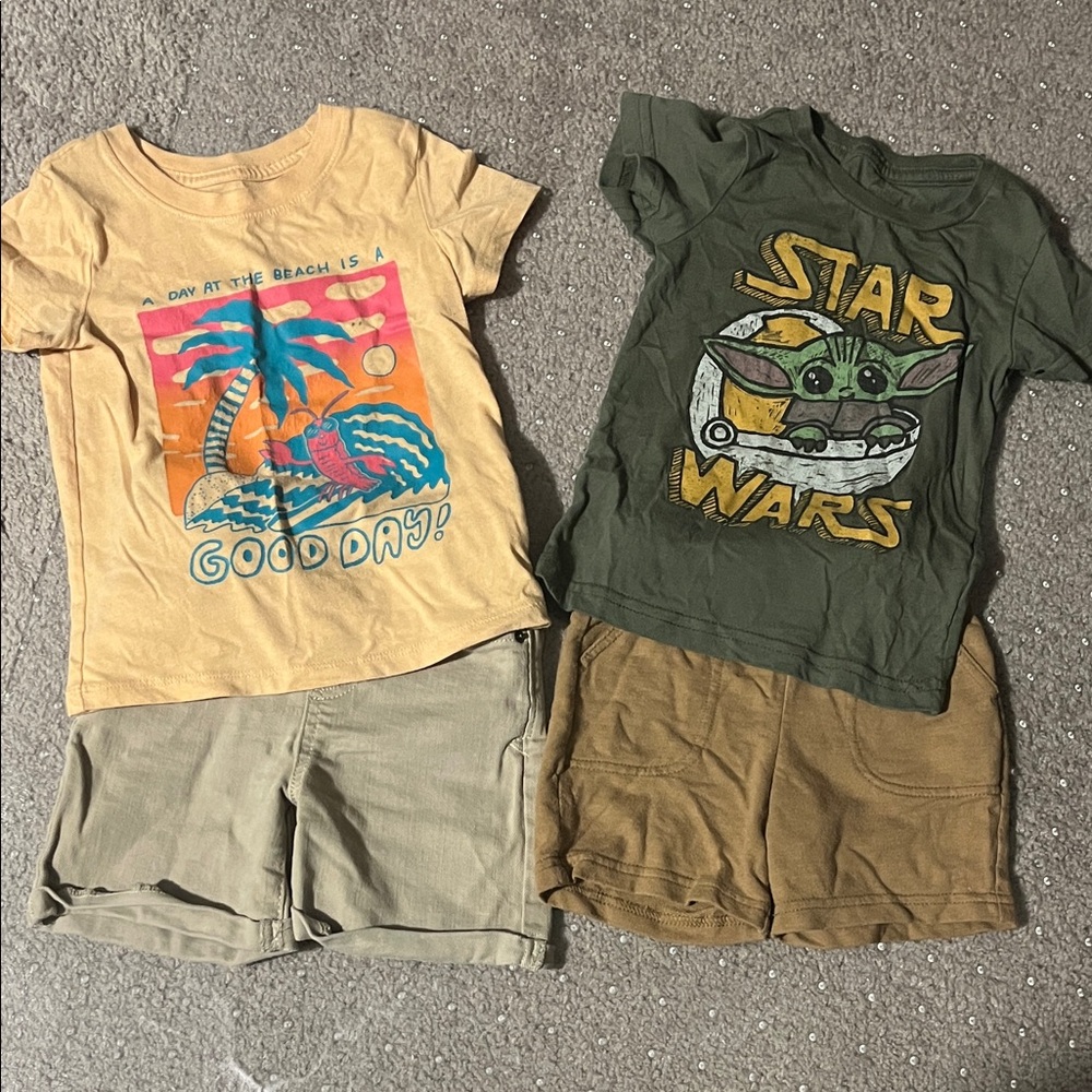Graphic T-Shirt Short Set Bundle
